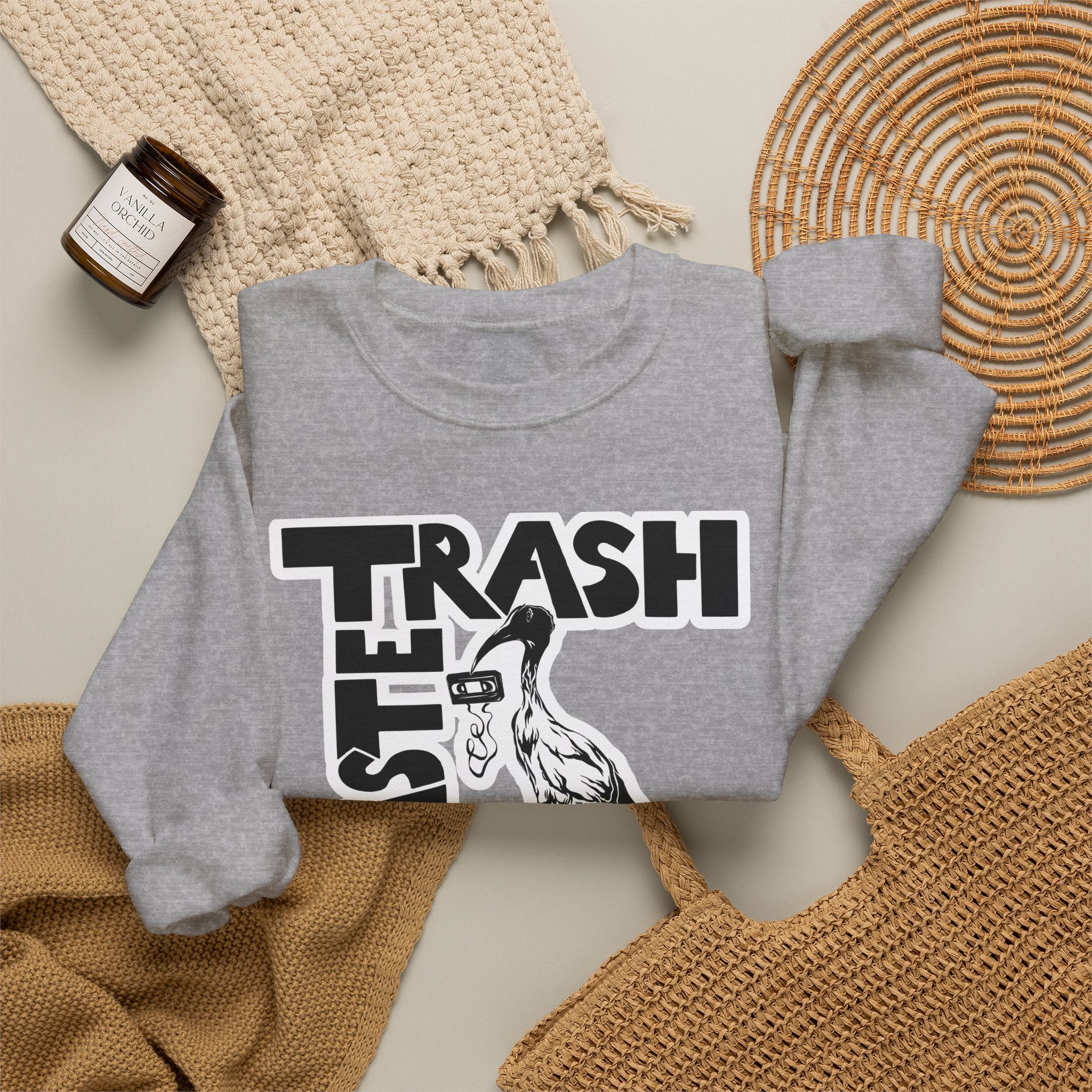 TRASH TASTE IN EVERYTHING - Unisex Heavy Blend™ Crewneck Long Sleeve