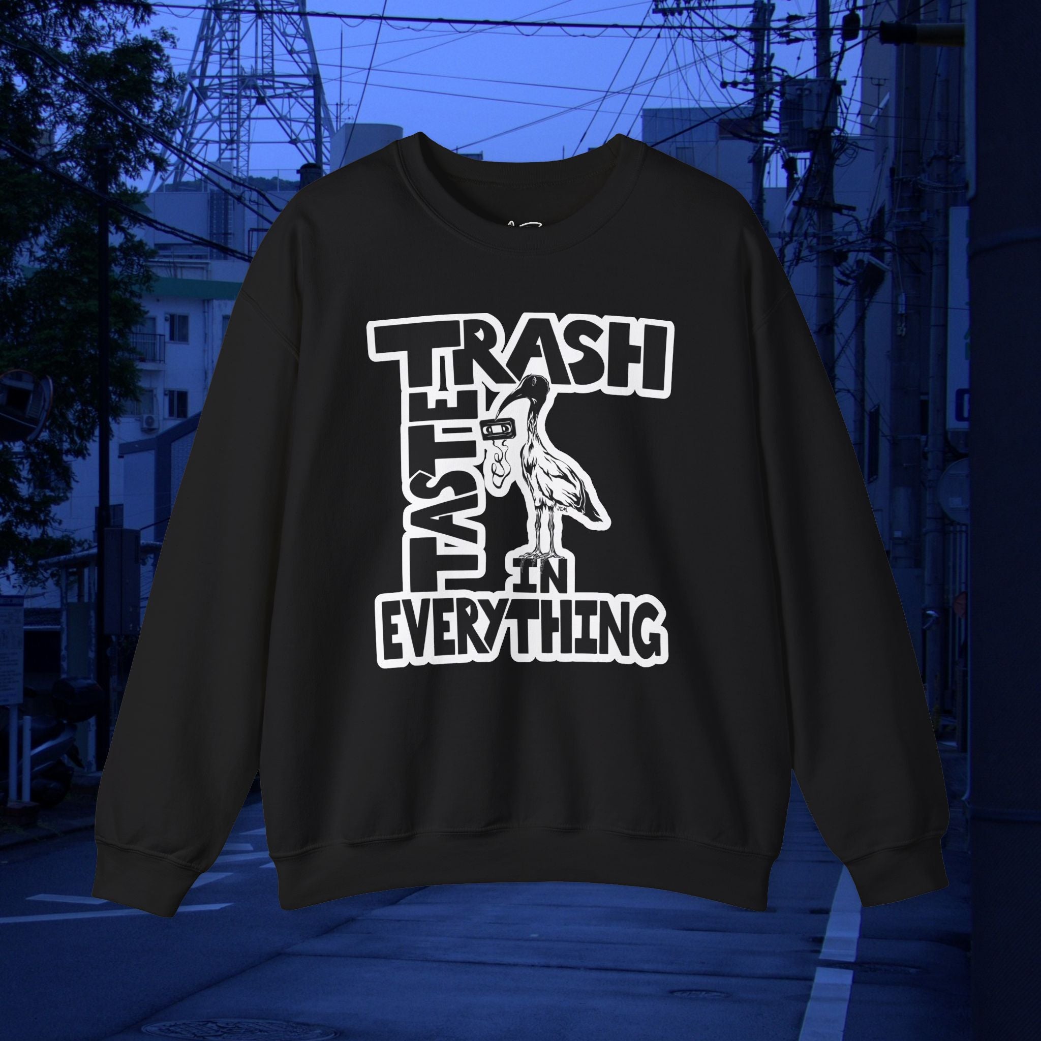 TRASH TASTE IN EVERYTHING - Unisex Heavy Blend™ Crewneck Long Sleeve
