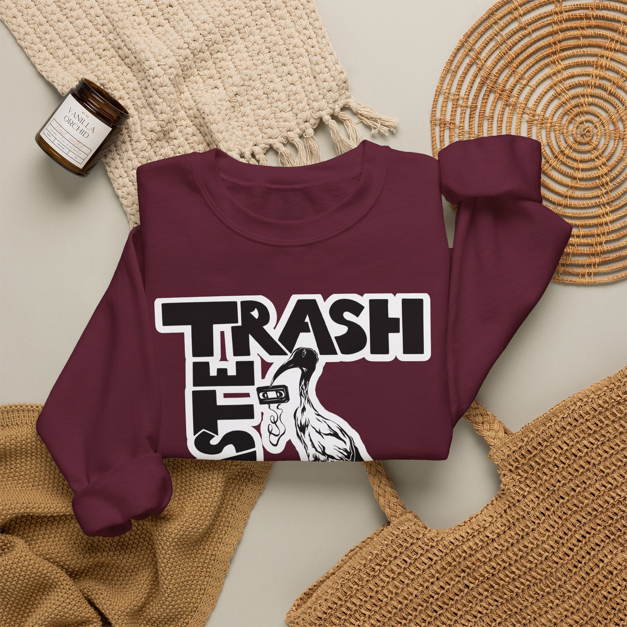 TRASH TASTE IN EVERYTHING - Unisex Heavy Blend™ Crewneck Long Sleeve