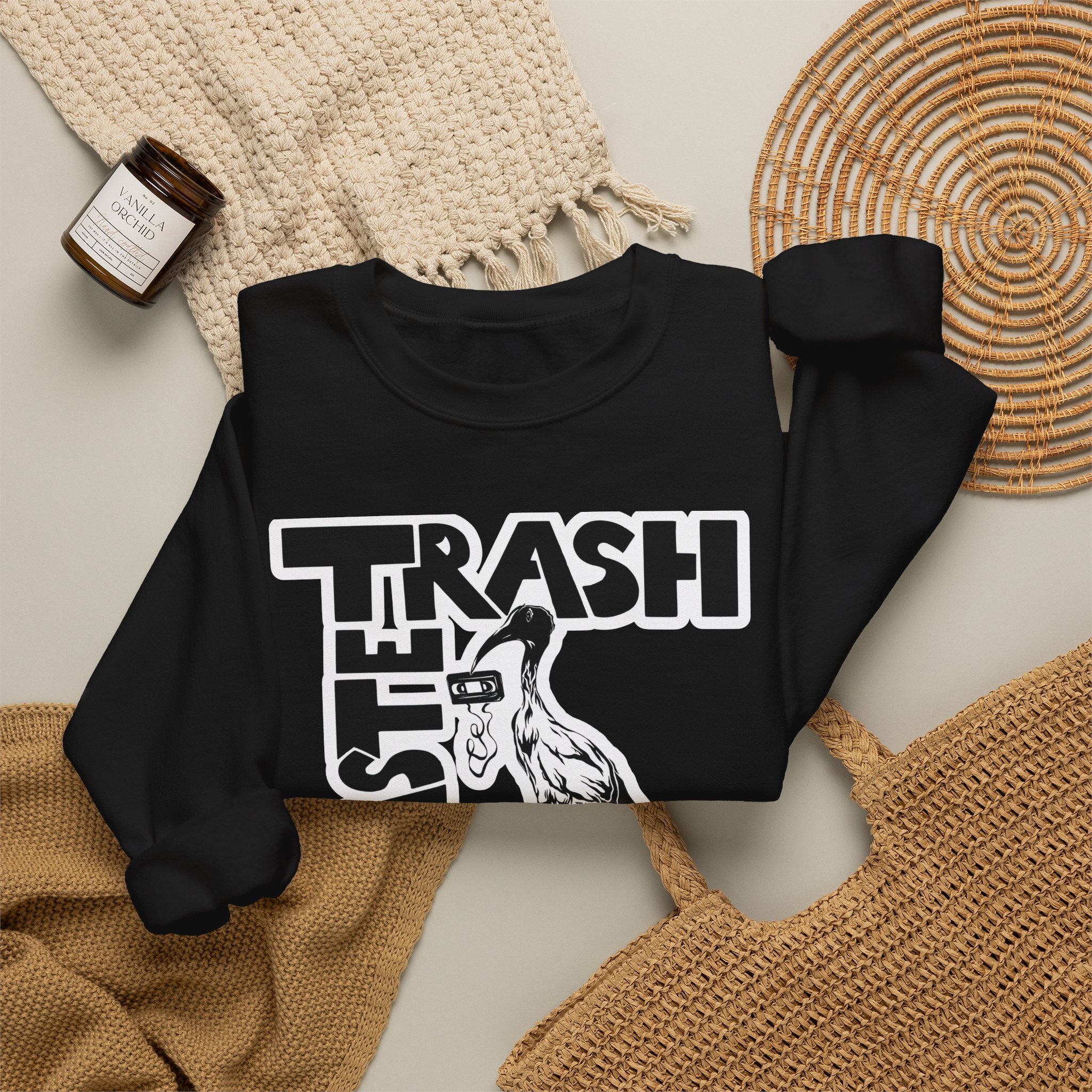 TRASH TASTE IN EVERYTHING - Unisex Heavy Blend™ Crewneck Long Sleeve