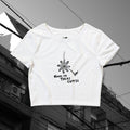“Hang in There Cutie” Cropped tee - Daisy Graphic Women’s Crop Tee